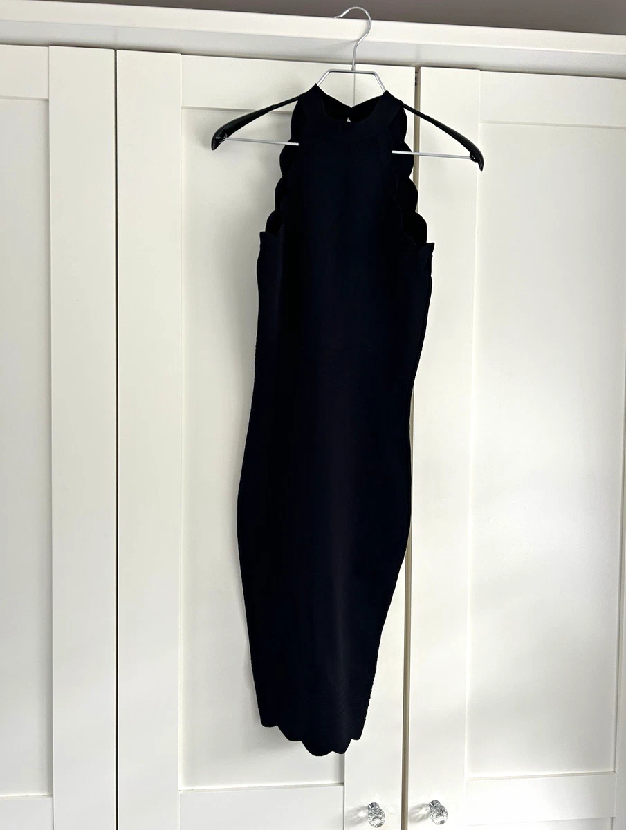 blue pleated halter dress Lipsy Black Dresses for Women for sale tie belt dress