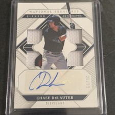 2023 CHASE DELAUTER  NATIONAL TREASURES  AUTO  #26/99 DIAMOND QUAD PATCH PW