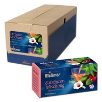 (32,38€/1Kg) MeßMer Tee 6-KräUter, 12 Packungen Je 25 Teebeutel