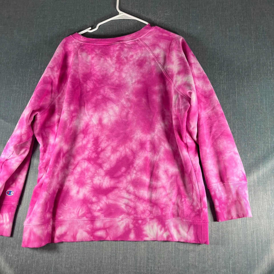Champion Auténtica Sudadera Para Mujer Talla 1X Rosa Tie Dye Pullover Ropa Deportiva Foto 2 de 4