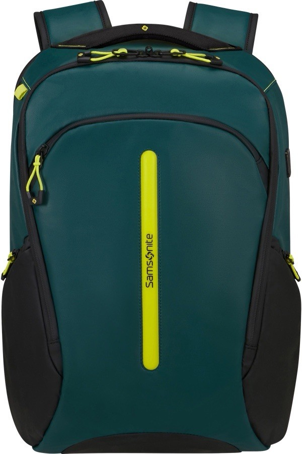 Mochila urbana para computadora portátil Samsonite, verde azulado oscuro/lima - Nueva con etiquetas PVP £125