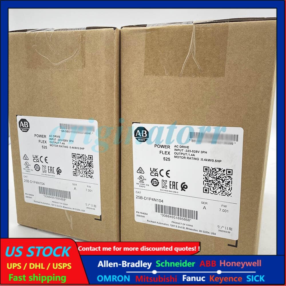AB NEW Sealed AB 22AD1P4N104 Allen-Bradley 22A-D1P4N104 PowerFlex4 AC Drive