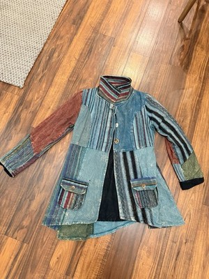 Kathmandu imports patchwork Jacket S/M embroidered colorful hippie boho