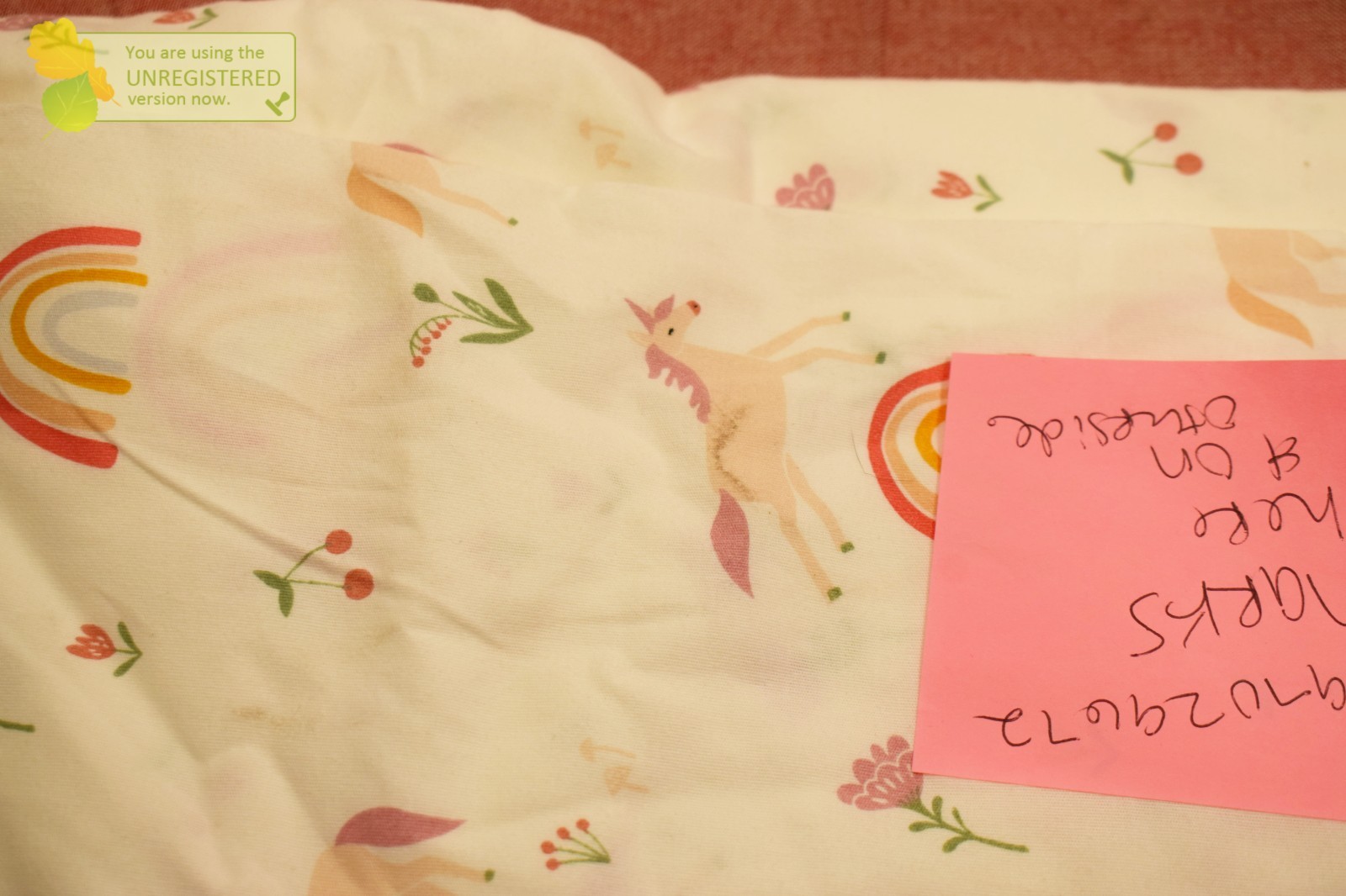 Pillowfort Full Unicorn Cotton Kids' Sheet Set 097029672 (Dirt Marks)