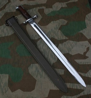 WWII US M1905 Parade Bayonet Made By Springfield Armory w/ USN MK1 Scabbard #2