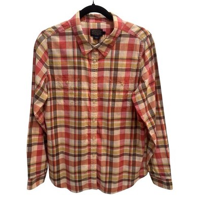 Pendleton Women's Plaid Long Sleeve Large Fall Cottage Core Western