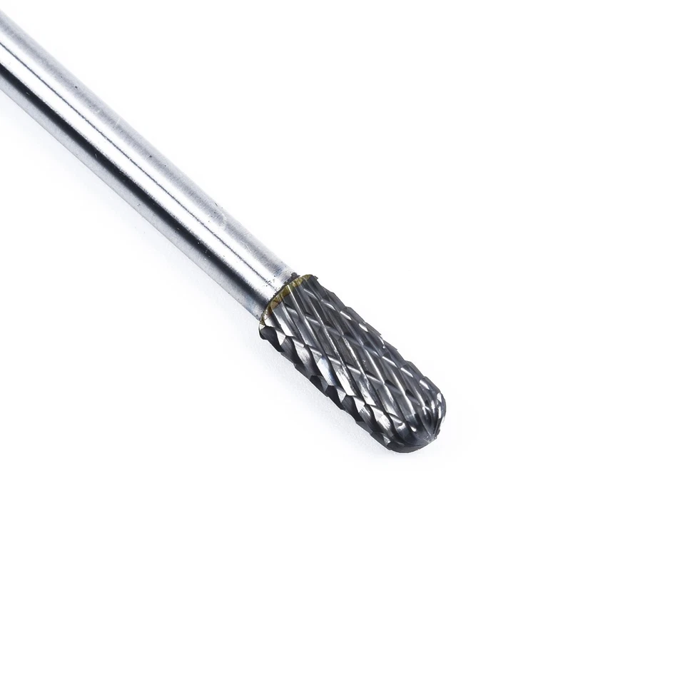 4x Carbide Burr 1/4'' 6mm Shank 6'' Long Reach Double Rotary Cut Cutter Tool Kit - Image 4 of 4