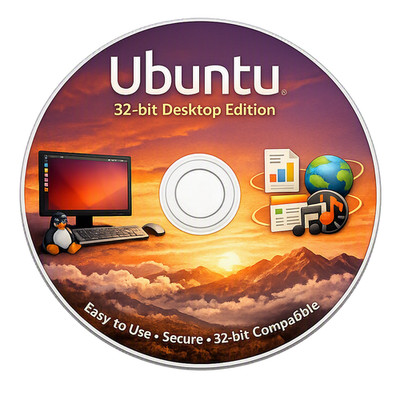 Ubuntu Linux 32 Bit Desktop DVD   Fast, Secure, Easy to Install OS