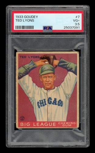 1933 Goudey Set-Break #  7 Ted Lyons PSA 3.5 VG+