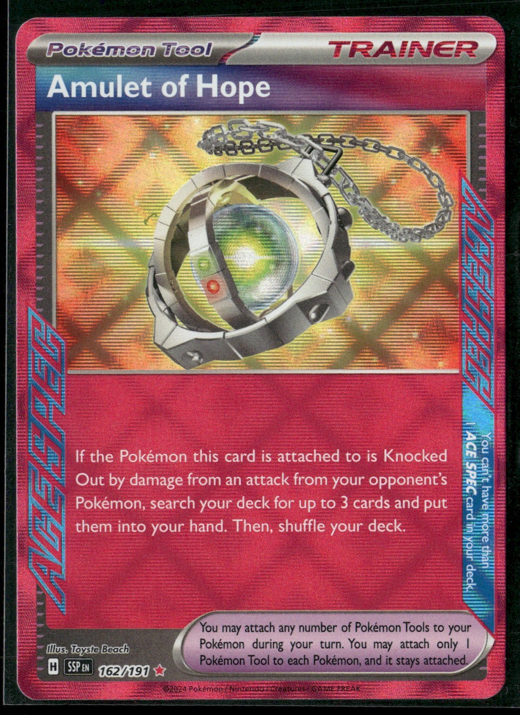 Pokemon - Amulet of Hope 162/191 ACE SPEC Surging Sparks NM