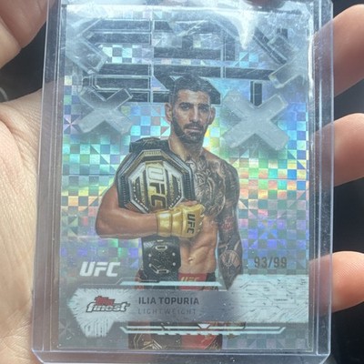 Topps 2025 Topps Finest UFC Ilia Topuria #43 Blue Checkerboard Refractor /99