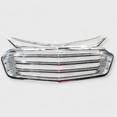 Chrome Front Grille Overlay for 2018-2021 Chevy Traverse W/ & W/O Camera