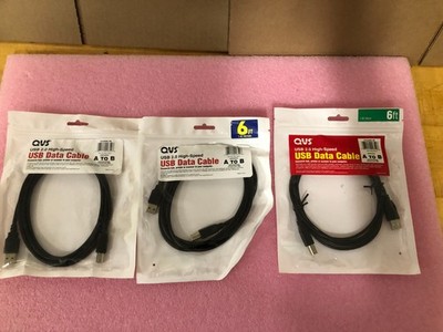 1 lot of 3 QVS CC2209C-06 6FT Connects Hub, Printer or scanner to your computer