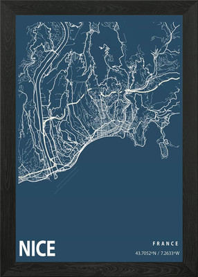Nice Blueprint Street Map Framed Wall Art Poster Canvas Print Picture