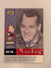 Gordie Howe “Mr. Hockey” 2002 All Star Game On Card IP Autograph Auto