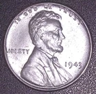 1943-P  LINCOLN CENT 1C , CIRCULATED , AU