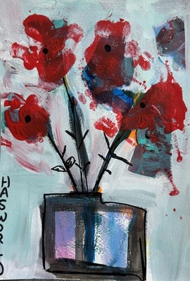 HASWORLD ORIGINAL ABSTRAKTE BLUMEN EXPRESSIONISMUS IMPRESSIONISMUS BUNTE KUNST