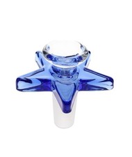 14mm Glass Bowl Bong Piece Slide For Water Pipes - Blue Star