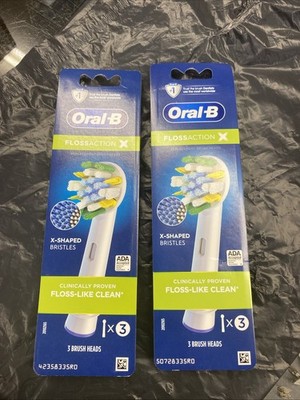 ORAL-B FLOSS ACTION REPLACEMENT BRUSH HEADS x3 -NEW- Bundle Of 2