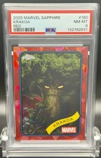 2025 Topps Chrome Marvel Sapphire #180 Krakoa RED SSP /5 PSA 8