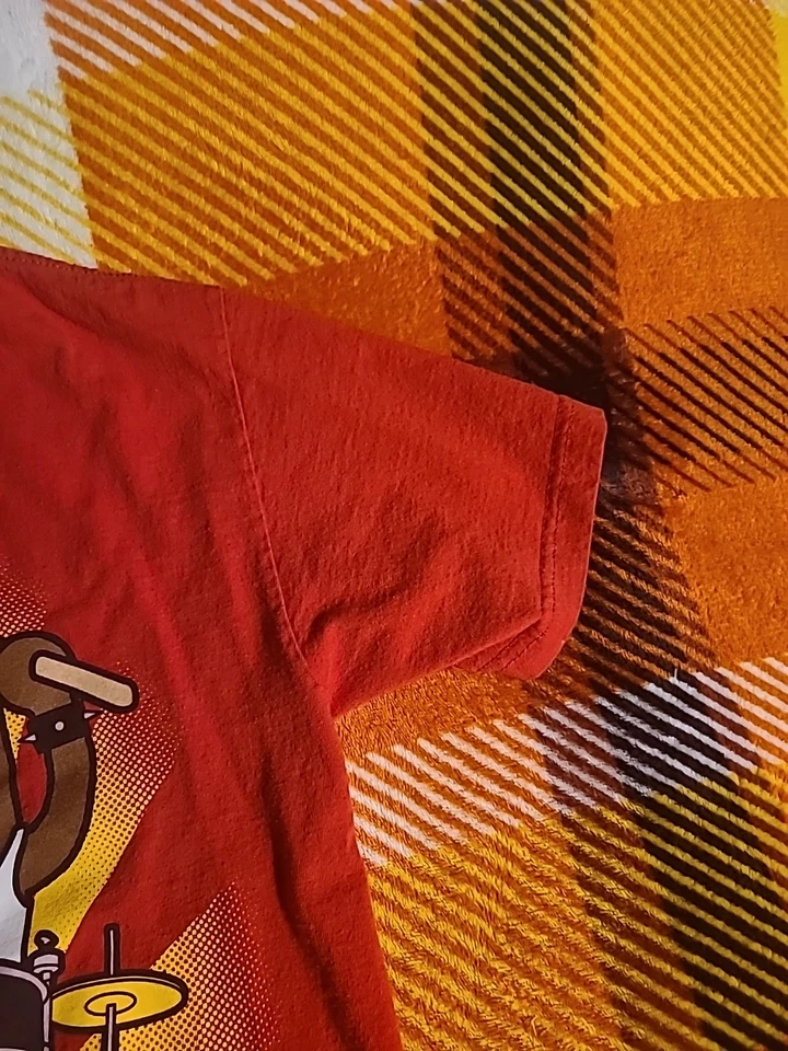 Vintage Domo Japanese Drummer Size 14/16 Red Kids T-Shirt - Image 4 of 4