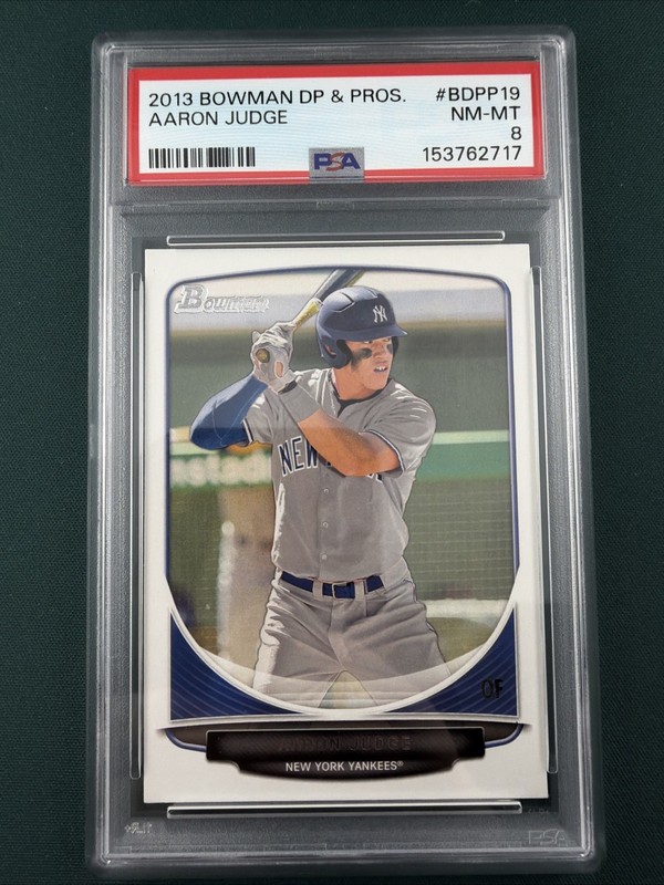 PSA 8 AARON JUDGE 1st 2013 BOWMAN DRAFT PICKS NY YANKEES ROOKIE CARD RC NM-MINT