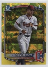 2025 Bowman Chrome Sapphire Prospects Yellow /75 Hiverson Lopez López v9t
