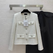 2025 autumn hot sales runway show embroidery Stereoscopic chain coat SMLXL
