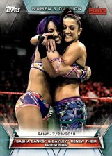 2019 Topps WWE Women's Division Wrestling #80 Sasha Banks Bayley 