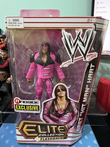WWE Elite Collection Action Figure Bret 'Hit Man' Hart, 15 Cm, Snodata Con Accessori, Per Bambini 8+ Anni
