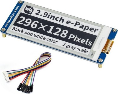 E-Paper Modul 2,9 Zoll 296x128 E-Ink Display 3,3V/5V SPI für Raspberry Pi