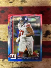 2025 Topps Chrome Dexter Lawrence #230 Red White Blue Parallel Color Match NYG