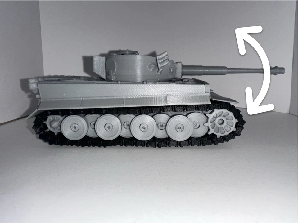 Modello di carro armato PESANTE tedesco WW2 TIGER 1 | 1:48 - stampato 3D in PLA - Immagine 2 di 4