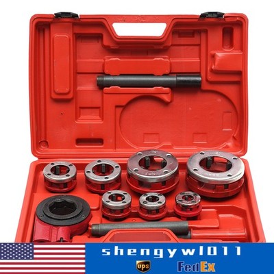 7 Size Ratcheting Pipe Threader Kit 3/8'' to 2'' with Portable Case