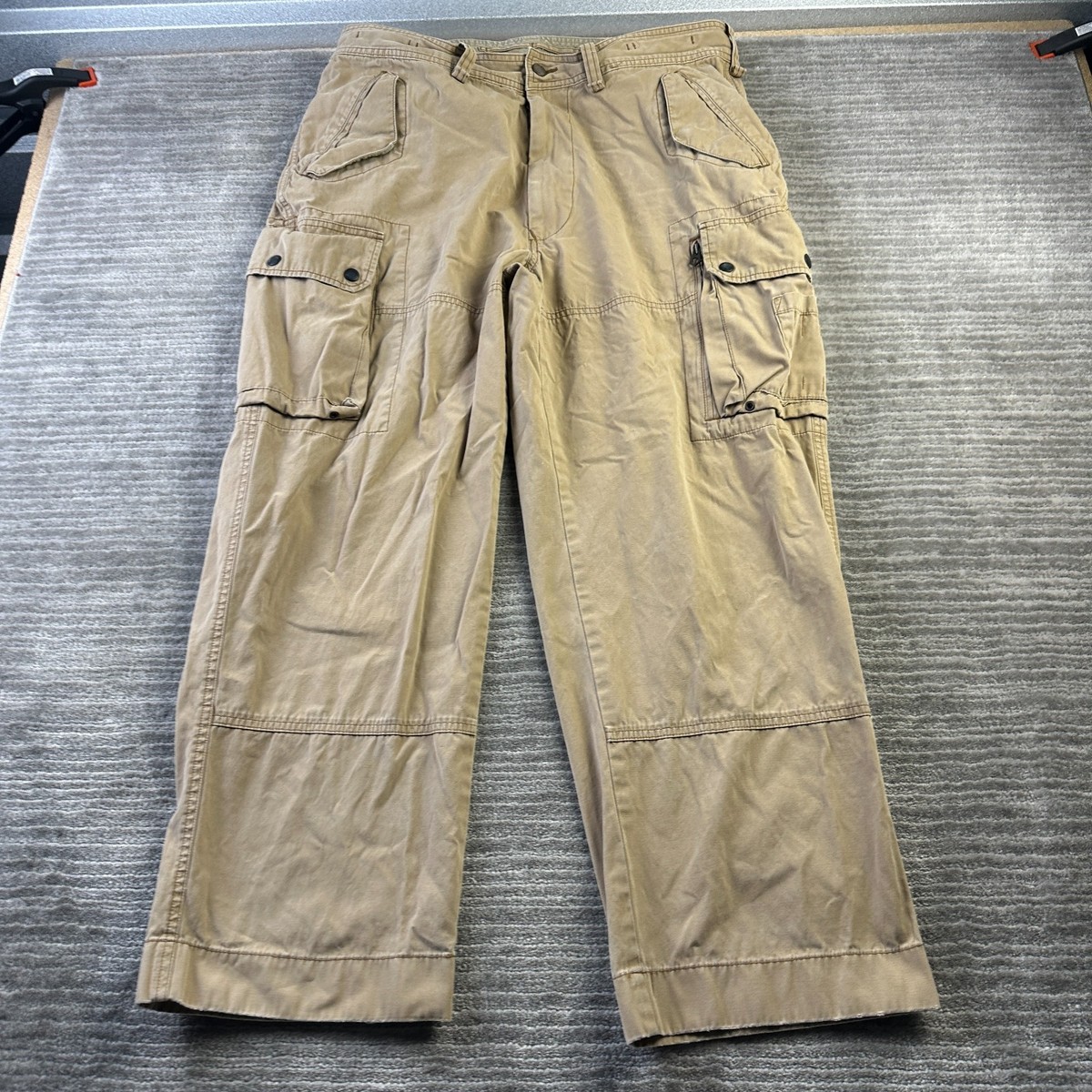 Polo Ralph Lauren Cargo Pants Mens 38x30 Beige Tan Utility Miltary