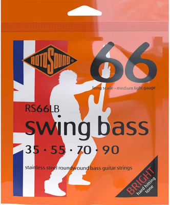 Rotosound RS66LB Edelstahl Medium Light Gauge Roundwound Bass Saiten (35