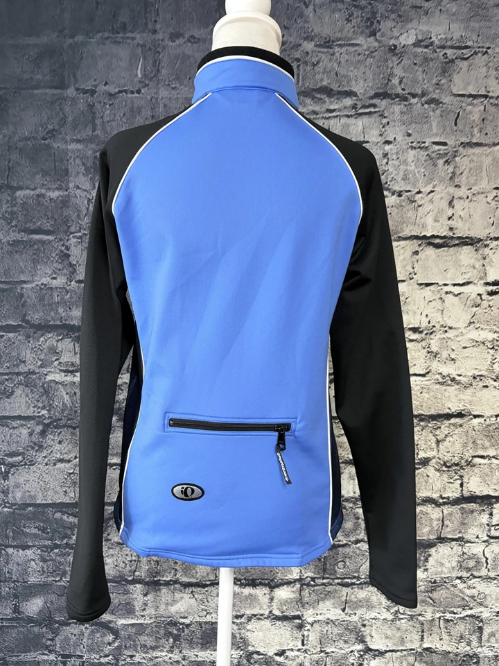 Pearl Izumi женщин маленький синий черный Велосипедная куртка тепловой полный молнии винтажный 2000 - Изображение 3 из 4