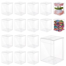 50Pcs Clear PVC Gift Boxes, 2.8 2.8 3.9inch Rectangle Clear Plastic Favor , G...
