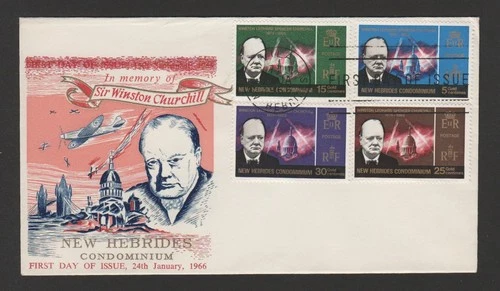 New Hebrides 1966 Winston Churchill FDC