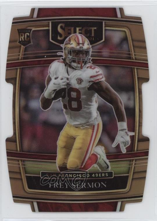 2021 Panini Select Concourse Copper Prizm Die-Cut /199 Trey Sermon Rookie RC 7ns