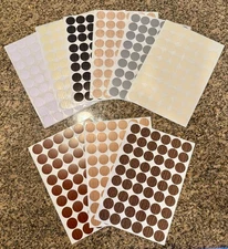 PVC Cover Caps Adhesive Screw Hole Stickers 2,808 PCS for Vinyl Wood Multi Color