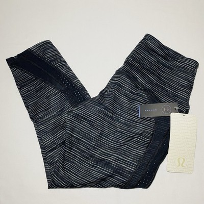 Lululemon Women s Wunder Under Crop Leggings Size 8 Black New W/ Tags W6HEIS