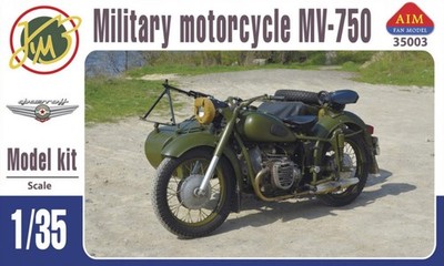 Aim Fan Modell AFM35003 1:35 MV-750 sowjetisches Motorrad mit Beiwagen