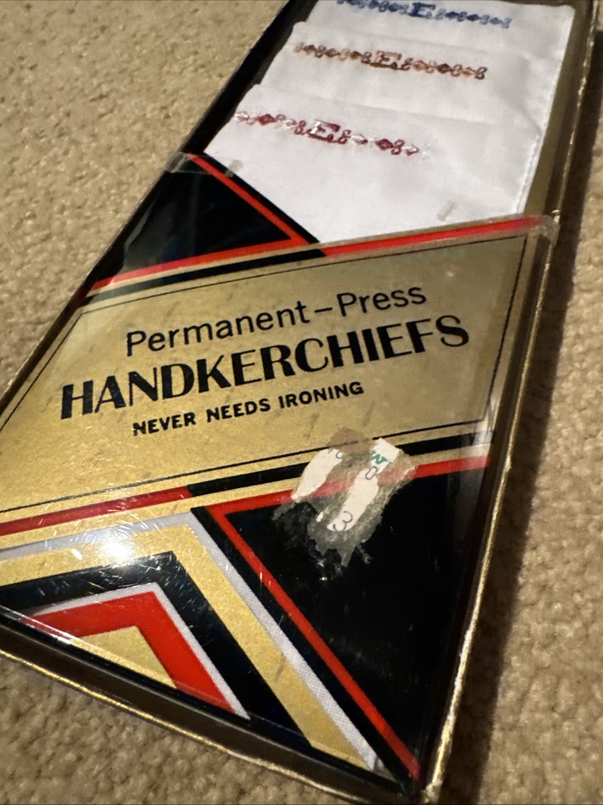 Mens Handkerchiefs Monogram Initial “E” 3 Pack Em… - image 3