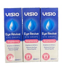 Visio Brightening Eye Drops Revive Bright & Whitening Long Lasting 10ml X 3