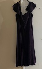 Azazie Purple Bridesmaid Dress Sleeveless Ruffle A18 100% Polyester