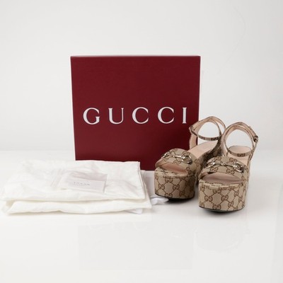 Gucci Horsbit Plateau Sandalen 37 155537832
