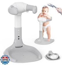Foldable Baby Shower Stand with Anti-Slip Base and Shower Holder, No Assembly