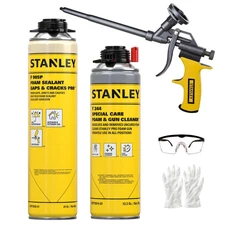 Stanley F905P Gaps & Cracks Pro Gun Foam 24oz, 1 Pack - Gun Included Set