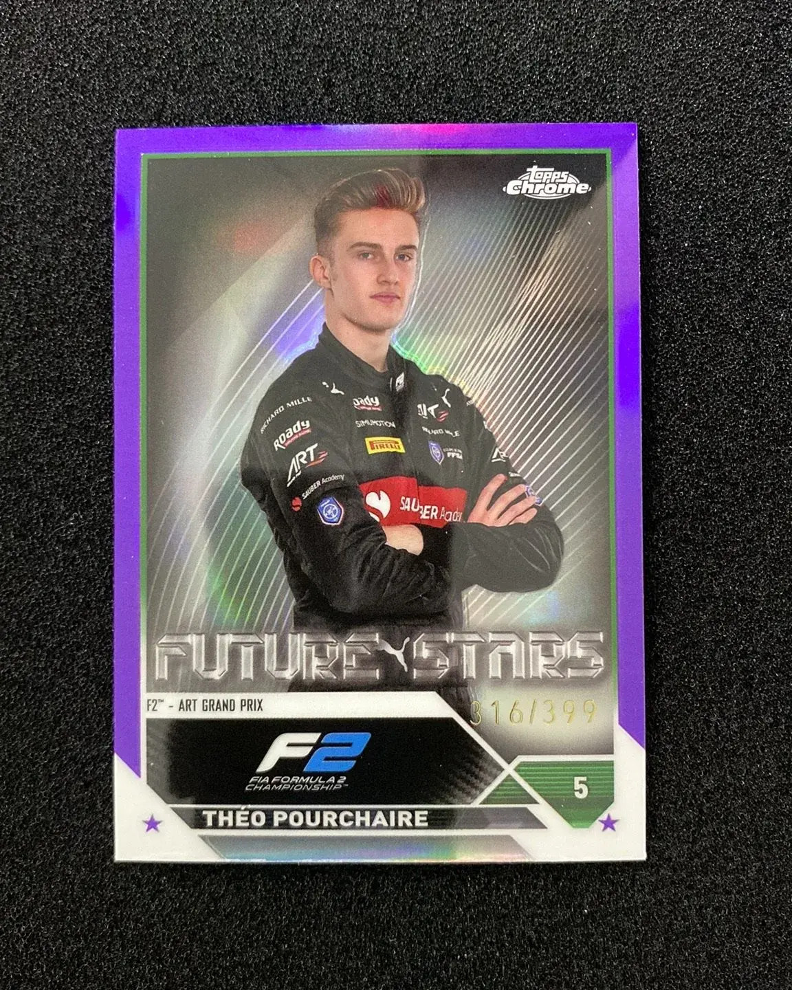 2023 Topps Chrome F1 Future Stars Purple #78 Theo Pourchaire 316/399 F2 QL55
